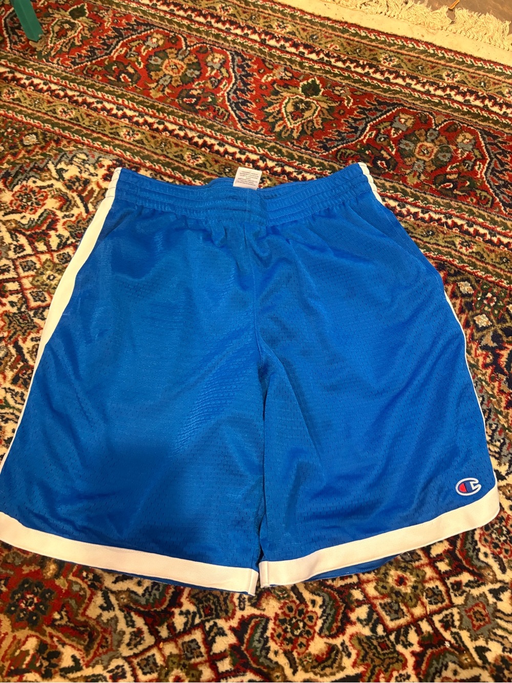 Champion Men’s Royal Blue Athletic Shorts with White Trim